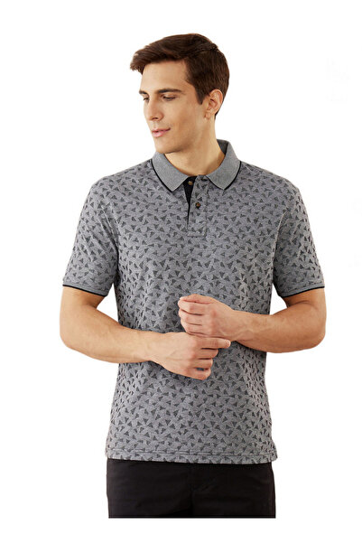 Fahrenheit Textured Print Polo T-shirt