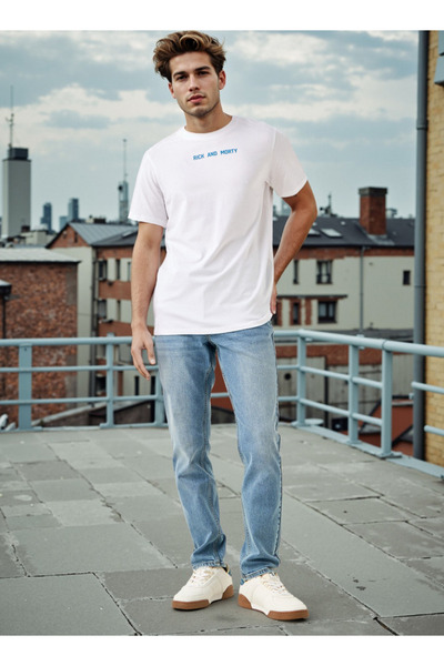 SP Characters Rick and Morty Print Crew Neck T-shirt