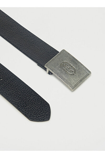 ECKO Textured Leather Belt With Buckle Closure