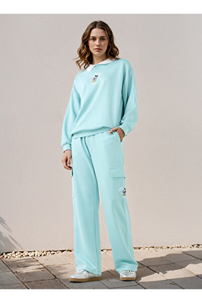 SP Characters سويت شيرت بياقة مطرزة بطبعة ميكي ماوس