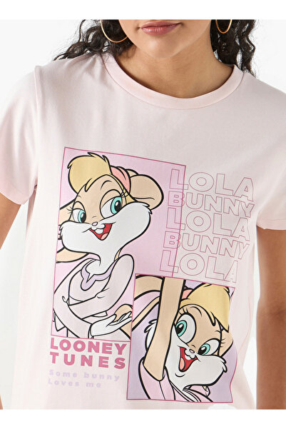 SP Characters Looney Tunes Print T-shirt with Crew Neck and Short Sleeves