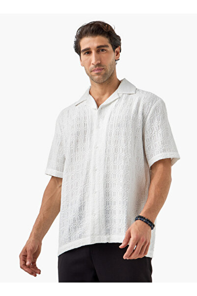 Iconic قميص منقوش بأكمام قصيرة