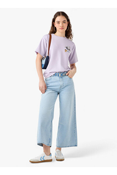 SP Characters Tom and Jerry Print Crew Neck T-shirt with Short Sleeves