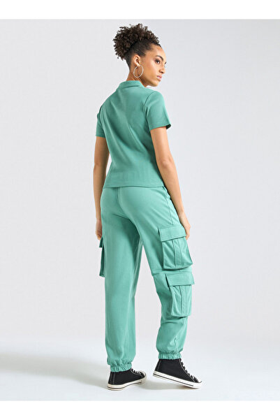 FAV Textured Polo T-shirt And Cargo Joggers Set