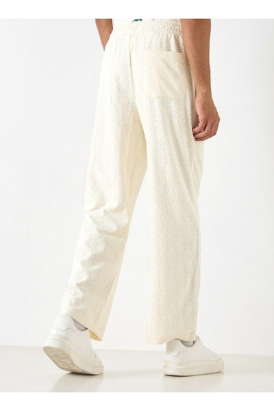 Starter All-Over Monogram Detail Track Pants with Drawstring Closure and Pockets