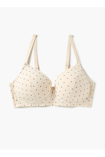 FAV حمالة صدر داعمة مطبوعة مع تفاصيل فيونكة وأشرطة قابلة للتعديل