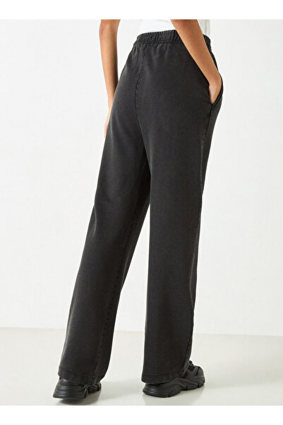 Lee Cooper Solid Straight Fit Track Pants with High Rise and Pockets