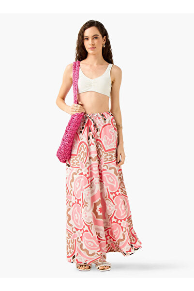 FAV Printed Maxi Skirt with Tie-Up Detail
