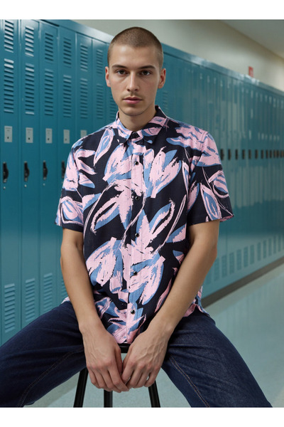 Lee Cooper Regular Fit Printed Slub Shirt