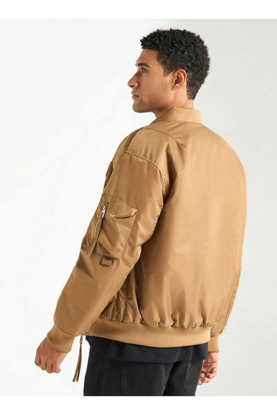 FAV Pocket Detail Zip Through Bomber Jacket