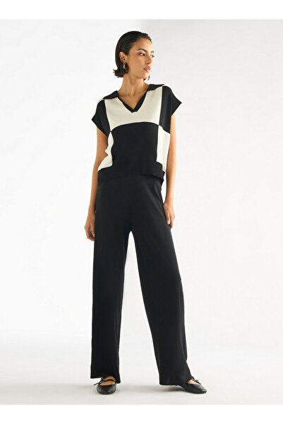 FAV Colourblock T-shirt With Collar And Extended Sleeves