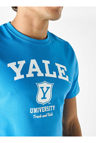 SP Characters Varsity Print Crew Neck T-shirt with Short Sleeves