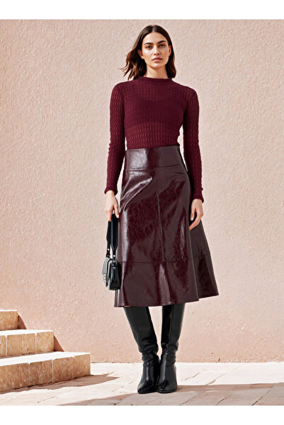 Iconic Textured High Neck Fitted Top