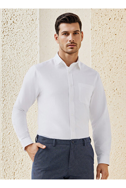 FAV قميص أكسفورد بقصّة عادية