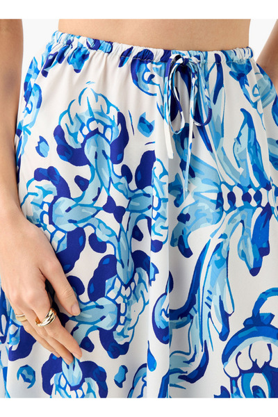 FAV Printed Maxi Skirt with Tie-Up Detail
