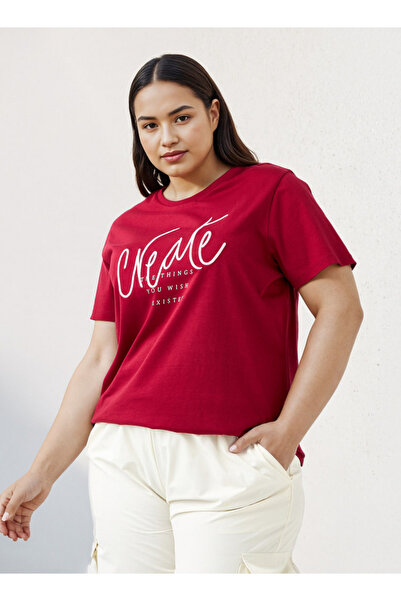 Ulla Popken Plus Size Ulla Popken Slogan Print T-shirt