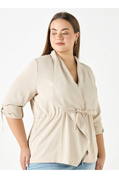 FAV Kimono Shrug with Roll-Up Sleeves and Tie-Ups