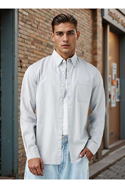 Lee Cooper قميص لي كوبر بقصّة عادية وياقة مع جيب على الصدر