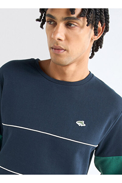 FAV Solid Sweatshirt with Crew Neck and Long Sleeves