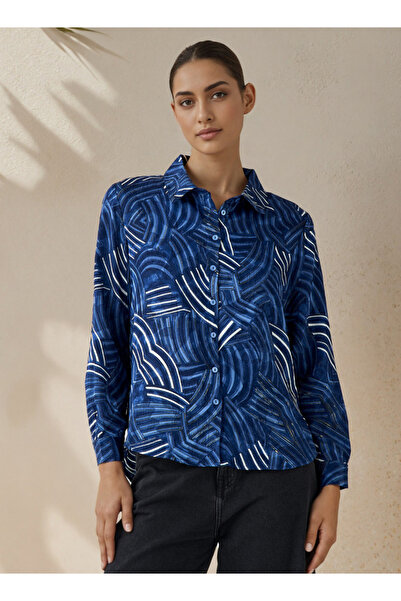 FAV Regular Fit Viscose Printed Shirt with Collar