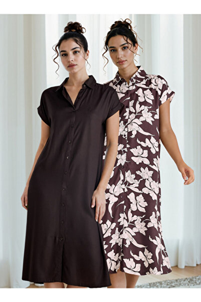 FAV مجموعة من قطعتين - فستان نوم متنوع