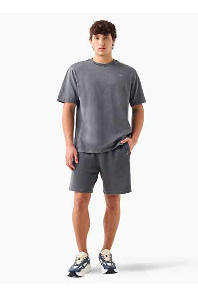 Kappa Textured Shorts with Drawstring Closure and Pockets