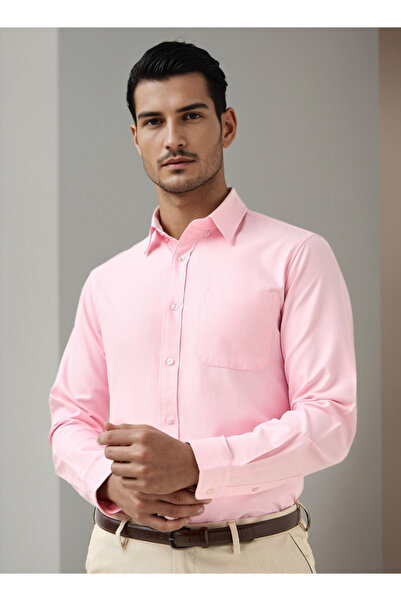 FAV قميص أكسفورد بقصّة عادية