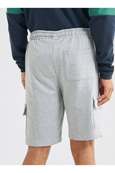 FAV Solid Flexi Waist Shorts with Drawstring Closure