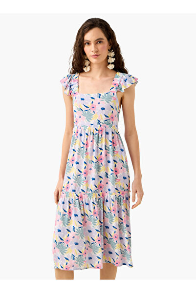 FAV غطاء من الفيسكوز بطبعة زهور