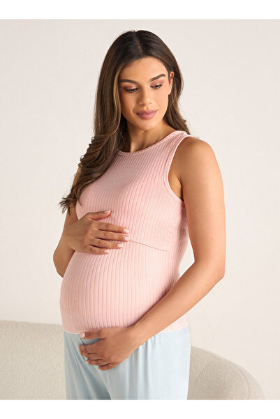 FAV قميص داخلي للحوامل مضلع برقبة دائرية