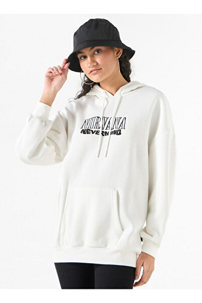 SP Characters هودي نيرفانا بطبعة جرافيكية مع جيب الكنغر