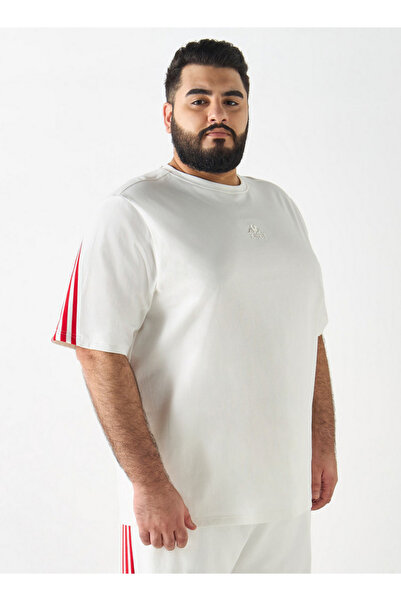 Kappa Solid T-shirt with Round Neck and Short Sleeves