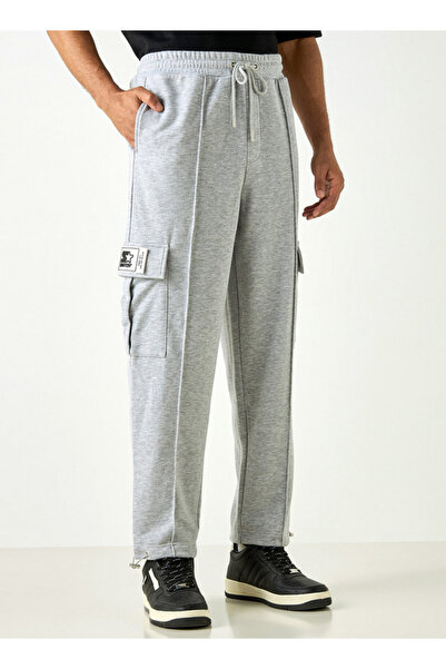 Starter Logo Applique Relaxed Fit Cargo Joggers With Drawstring Closure