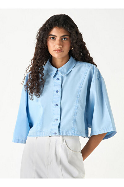 Lee Cooper قميص قصير بأكمام 3/4 وتفاصيل رباط