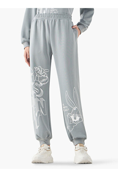 SP Characters بنطال رياضي بطبعة Bugs Bunny مع جيوب وحزام خصر مطاطي