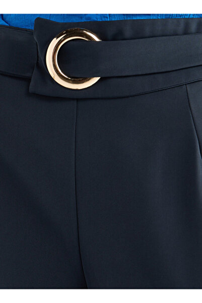 FAV Solid Straight Fit Trousers With Belt Detail And Pockets