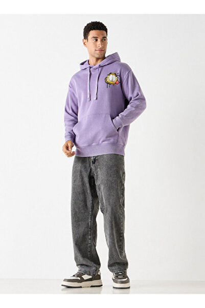 SP Characters Garfield And Friends Print Hoodie With Kangaroo Pocket