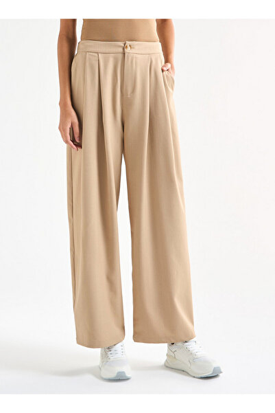 FAV Wide Leg Pants with Semi-Elasticated Waistband and Pockets