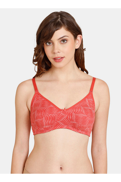 Zivame All-over Print Non-padded Non-wired Bra With Hook And Eye Closure