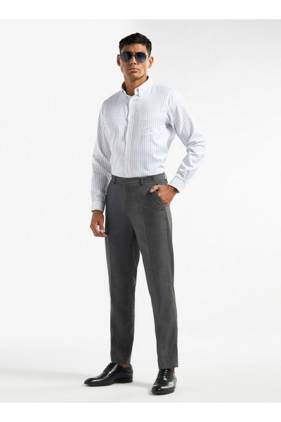FAV Regular Fit Flexi Waist Pants with Pockets and Buttons