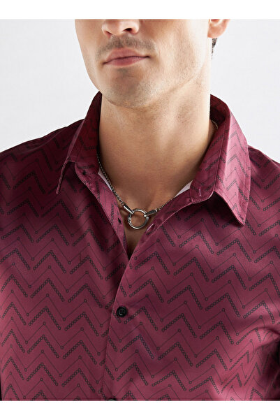 FAV Printed Satin Evening Shirt