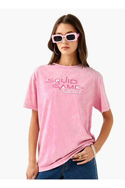 SP Characters Squid Game Print T-shirt with Crew Neck