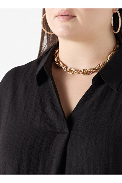 Ulla Popken Plus Size Ulla Popken Textured Top with Short Sleeves