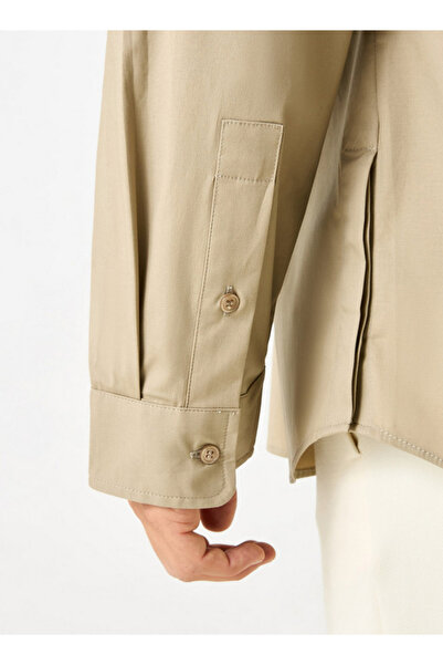 Iconic Solid Slim Fit Shirt with Pocket and Long Sleeves