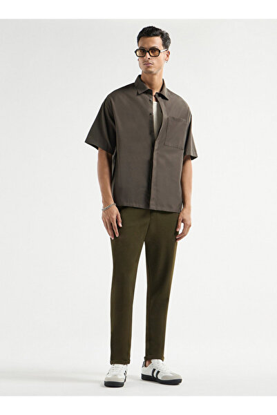 FAV Regular Fit Shirt with Collar and Short Sleeves