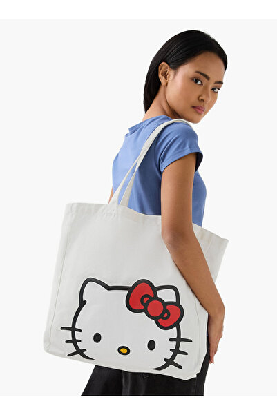 SP Characters Hello Kitty Print Shopper Bag with Double Handles