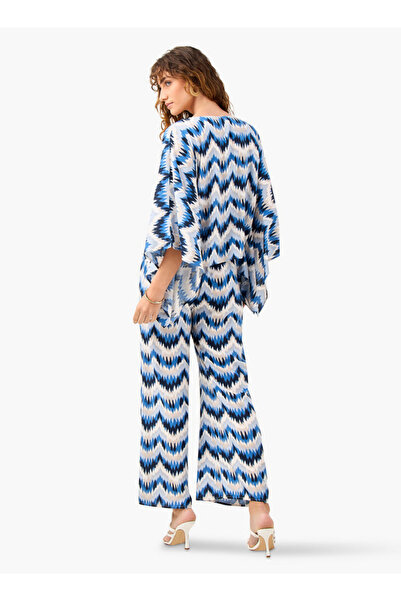 FAV All-Over Print V-neck Top and Pants Set