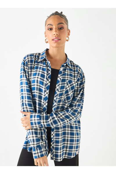 Lee Cooper Lee Cooper Checked Shirt with Pocket and Long Sleeves