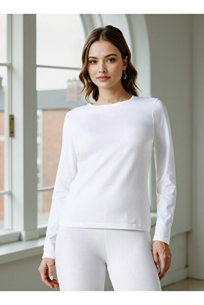 FAV T-shirt with Crew Neck and Long Sleeves