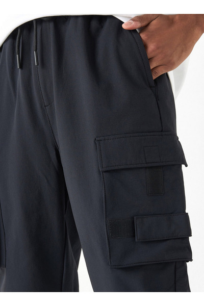 SP Characters Relaxed Fit Cargo Pants With Drawstring Closure And Pockets